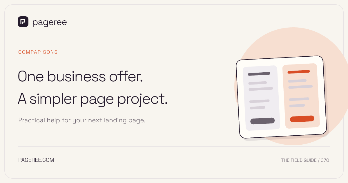 One business offer. A simpler page project.